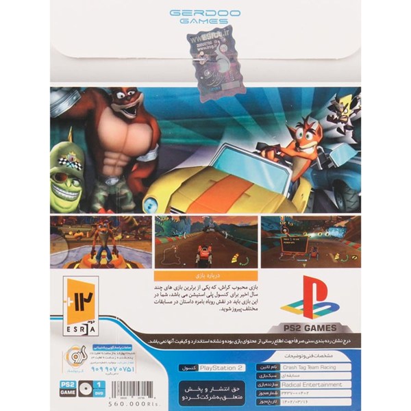 بازی Crash Tag Team Racing گردو مناسب برای PS2