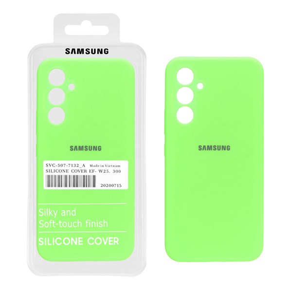 قاب سیلیکونی پاک کنی اورجینال درجه یک Samsung Galaxy A54 - سبز فسفری (پک دار)