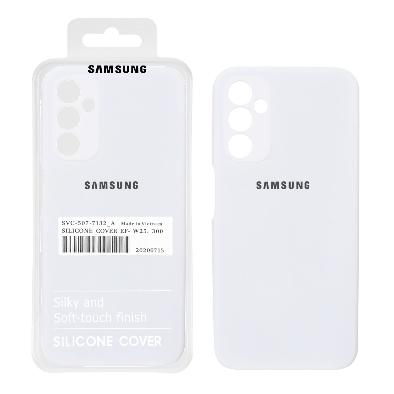 قاب سیلیکونی پاک کنی اورجینال درجه یک Samsung Galaxy A14 - سفید (پک دار)