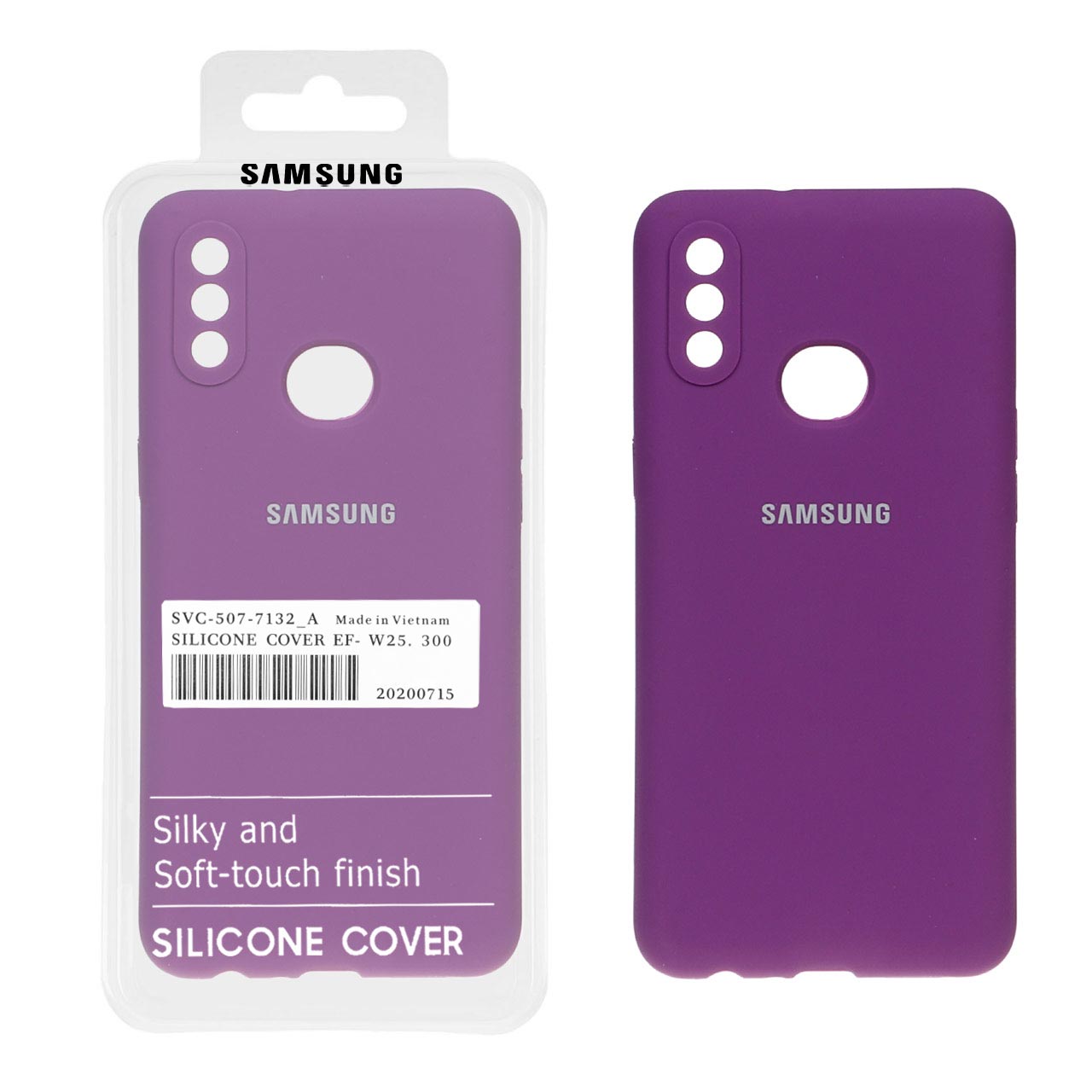 قاب سیلیکونی پاک کنی اورجینال درجه یک Samsung Galaxy A10s / M01s - بنفش (پک دار)
