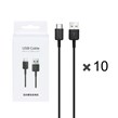 پک 10 عددی کابل شارژ SAMSUNG Type-C مدل S10 - مشکی (پک دار) - DST (گارانتی شش ماهه) - درجه یک