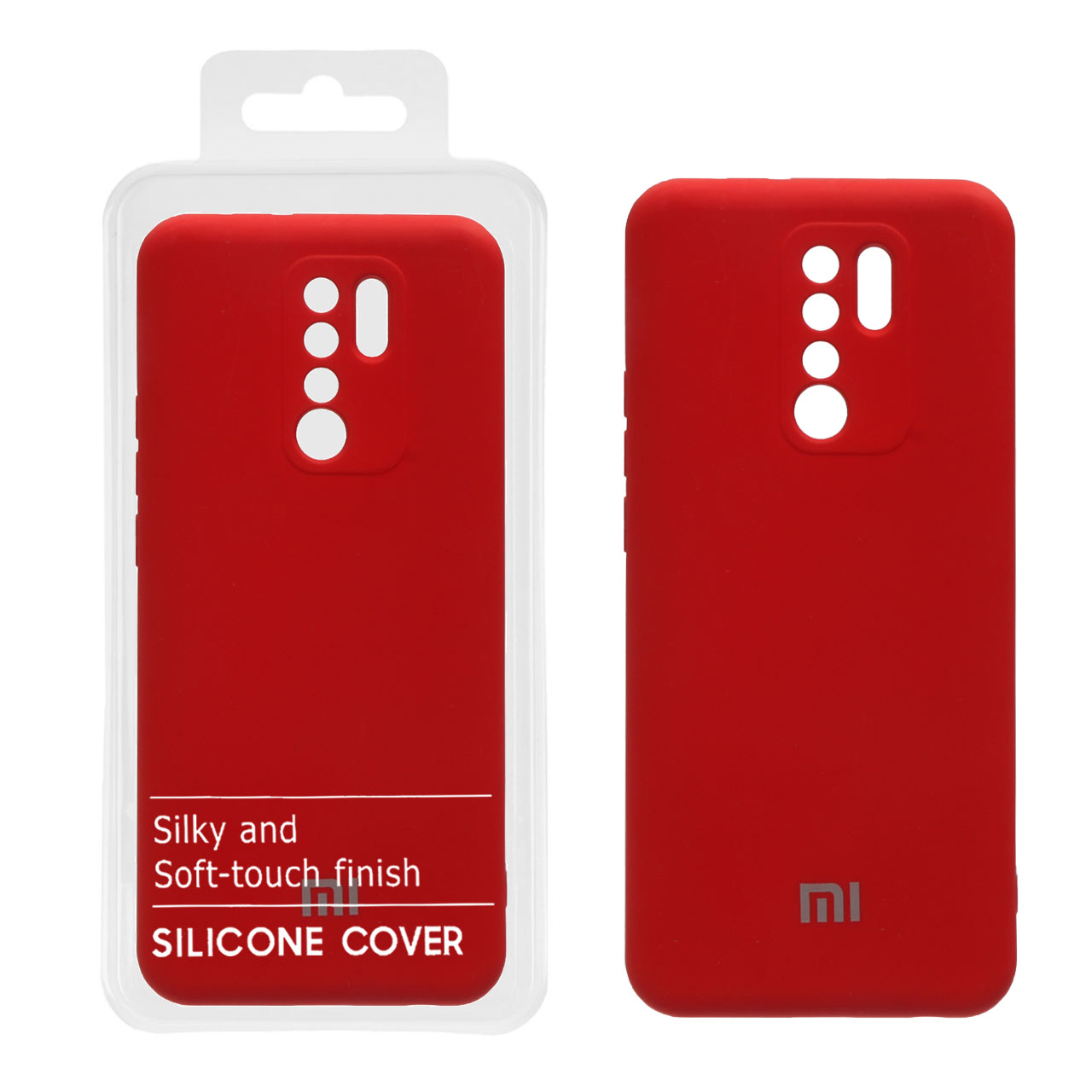 قاب نیو سیلیکون محافظ لنزدار RFF مدل Xiaomi Redmi 9 / Redmi 9 prime - قرمز (پک دار)