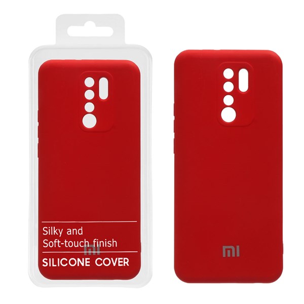 قاب نیو سیلیکون محافظ لنزدار RFF مدل Xiaomi Redmi 9 / Redmi 9 prime - قرمز (پک دار)