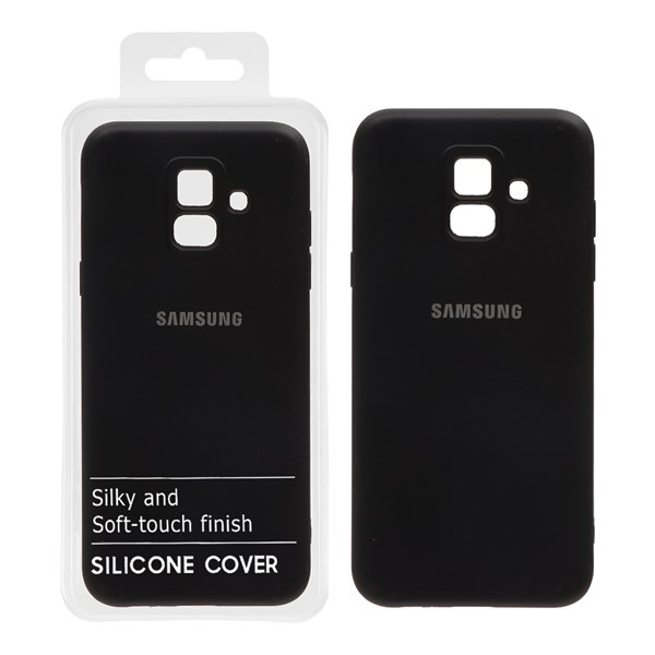 قاب نیو سیلیکون محافظ لنزدار RFF مدل Samsung Galaxy A6 - مشکی (پک دار)