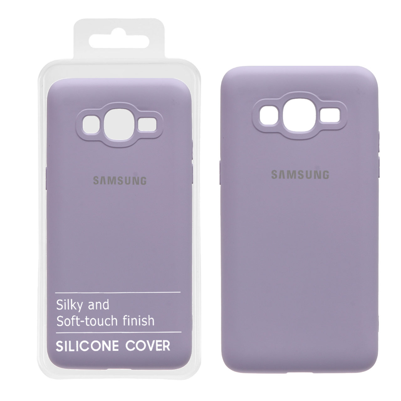 قاب نیو سیلیکون محافظ لنزدار RFF مدل Samsung Galaxy J5 (2015) / J500 - یاسی (پک دار)