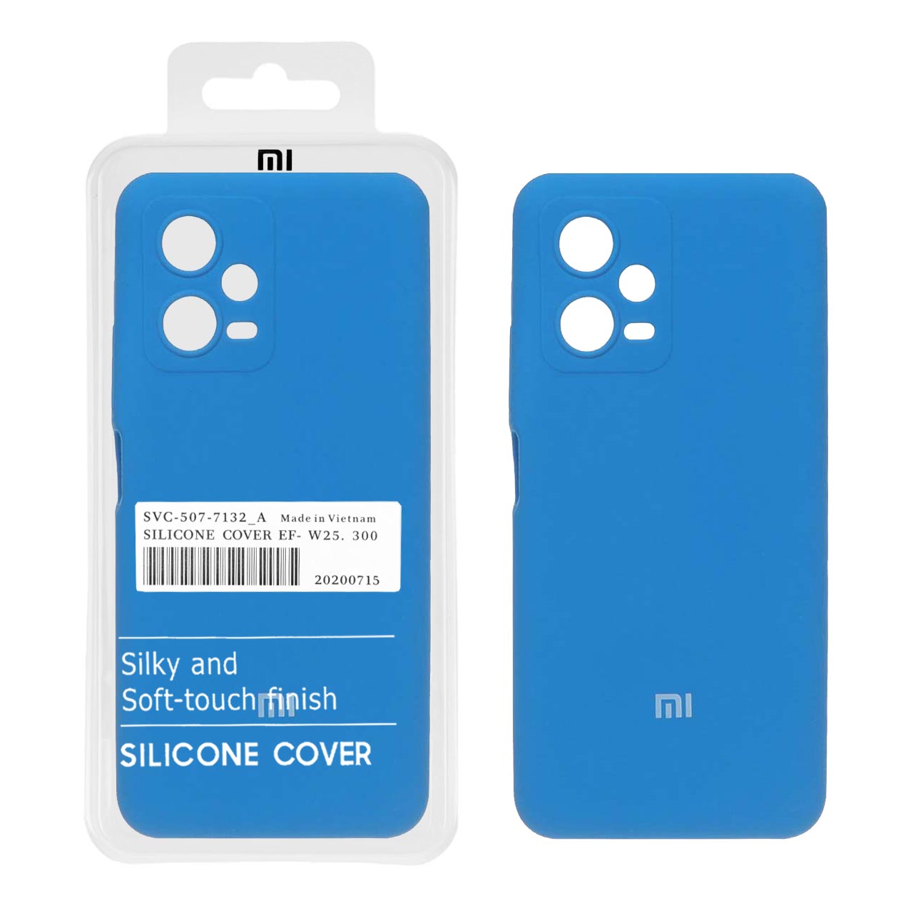 قاب سیلیکونی پاک کنی اورجینال درجه یک Xiaomi Redmi Note 12 5G / Poco X5 - آبی (پک دار)