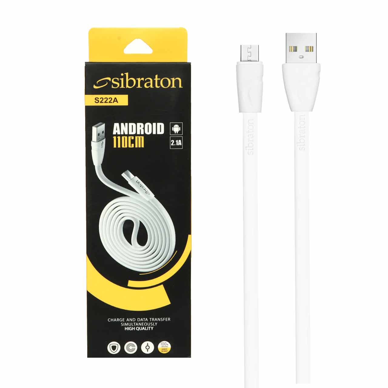 کابل شارژ اندروید Sibraton مدل S222 A - سفید