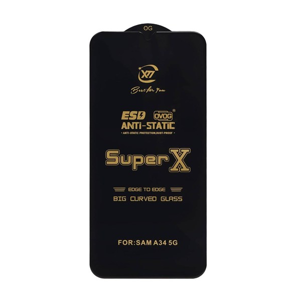 محافظ صفحه نمایش آنتی استاتیک Full Cover Super X مدل Samsung Galaxy A34