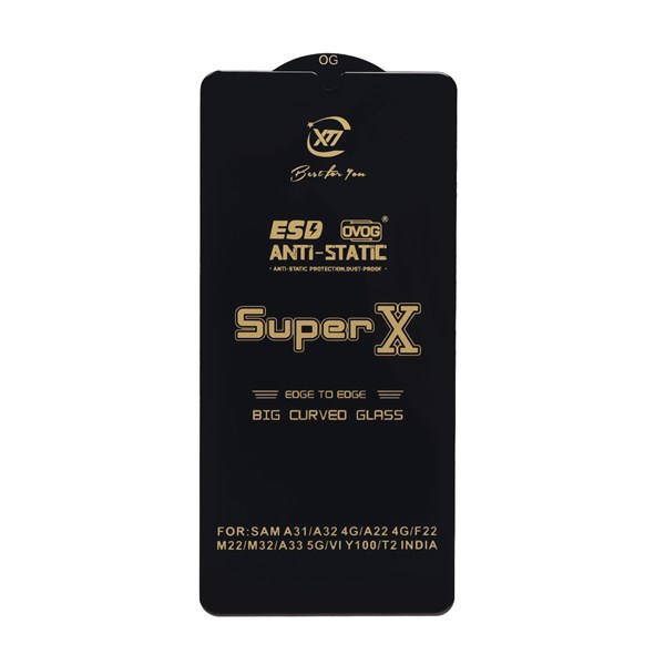 محافظ صفحه نمایش آنتی استاتیک Full Cover Super X مدل Samsung A31 / A32 4G / A33 / A22 4G / M22 / M32 4G / F22