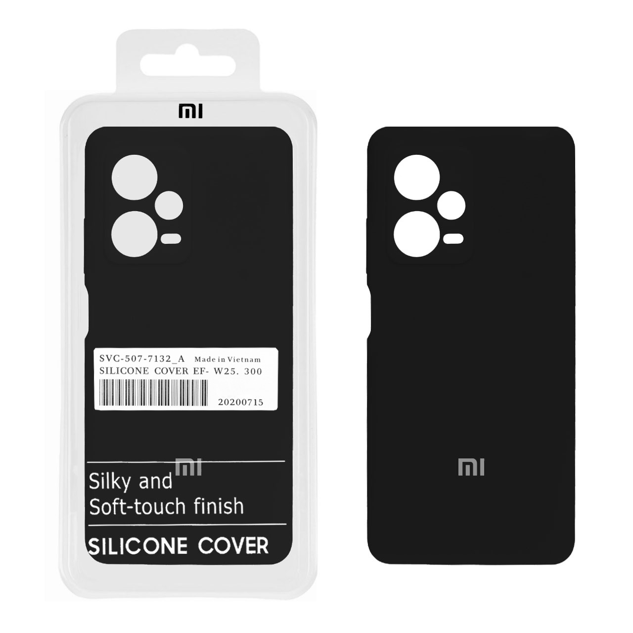 قاب سیلیکونی پاک کنی اورجینال درجه یک Xiaomi Redmi Note 12 Pro 5G - مشکی (پک دار)