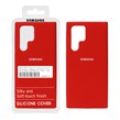 قاب سیلیکونی پاک کنی اورجینال درجه یک Samsung Galaxy S22 Ultra - قرمز (پک دار)
