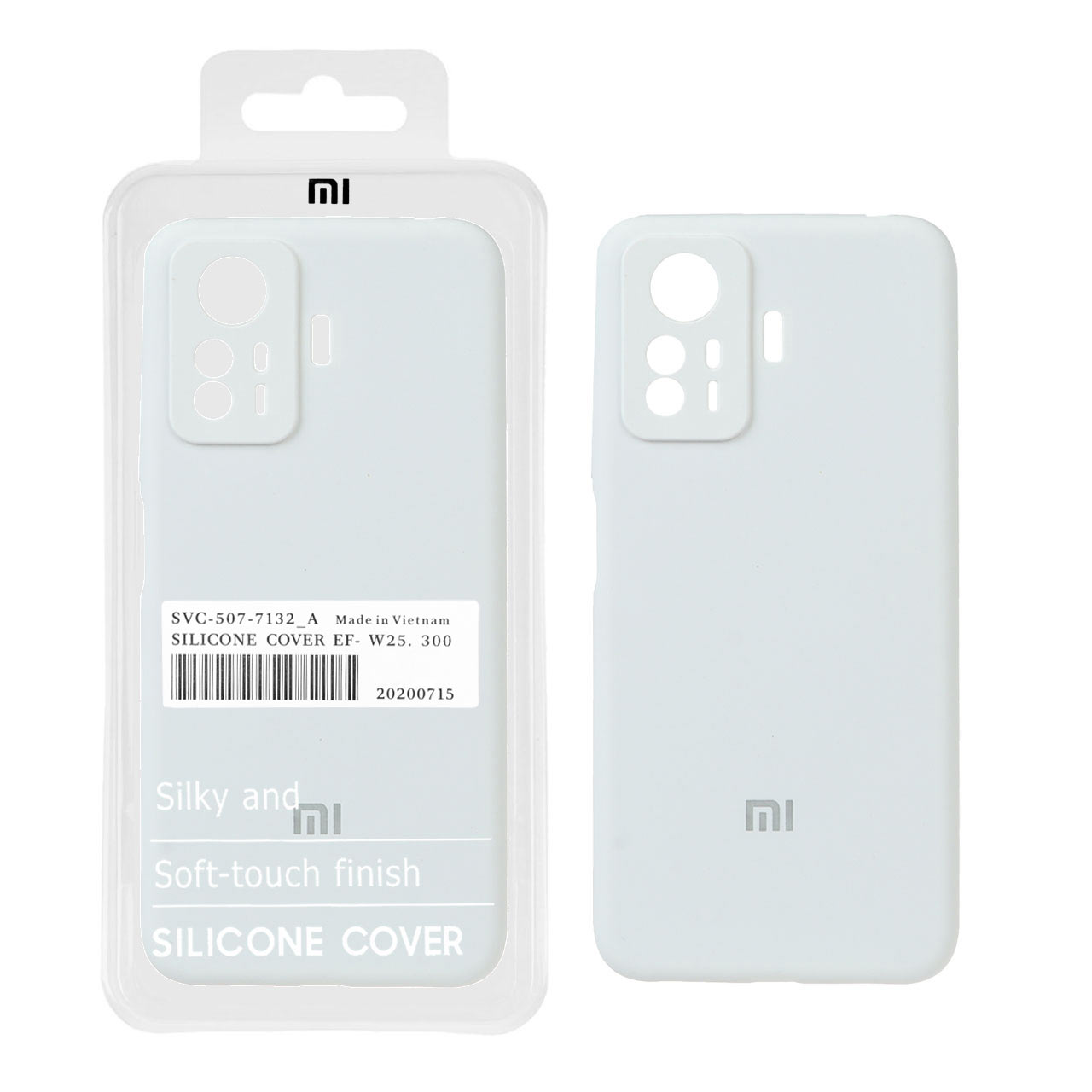 قاب سیلیکونی پاک کنی اورجینال درجه یک Xiaomi Redmi Note 12S - سفید (پک دار)