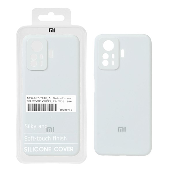 قاب سیلیکونی پاک کنی اورجینال درجه یک Xiaomi Redmi Note 12S - سفید (پک دار)