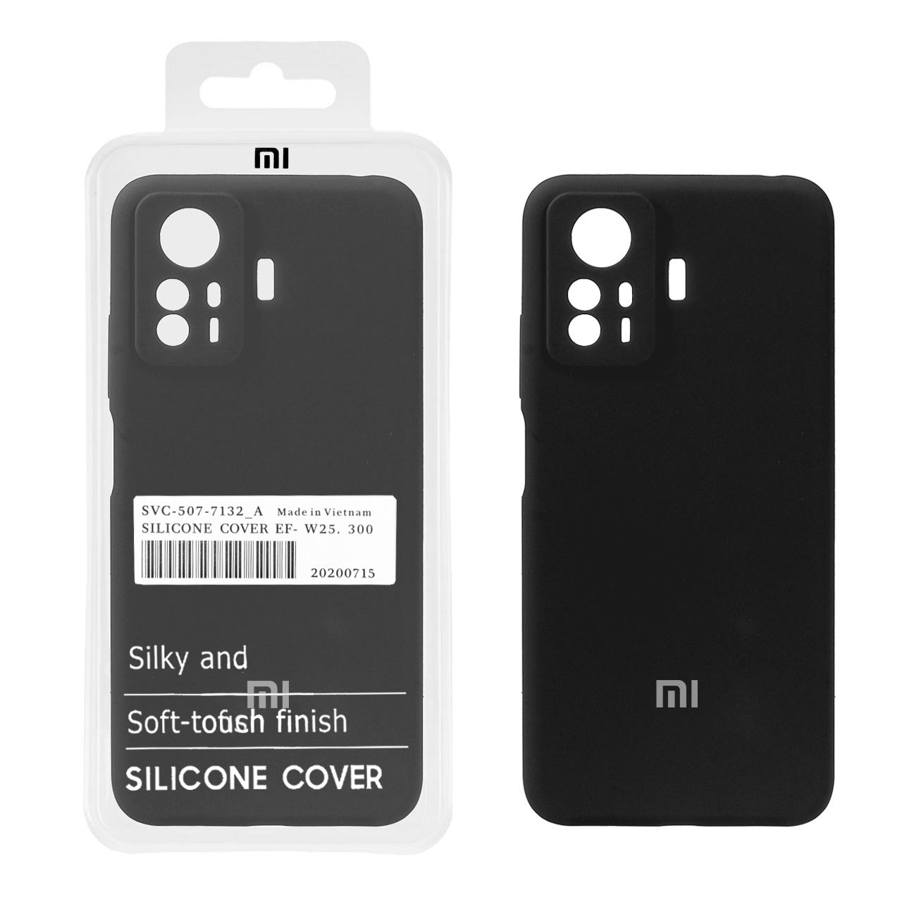 قاب سیلیکونی پاک کنی اورجینال درجه یک Xiaomi Redmi Note 12S - مشکی (پک دار)