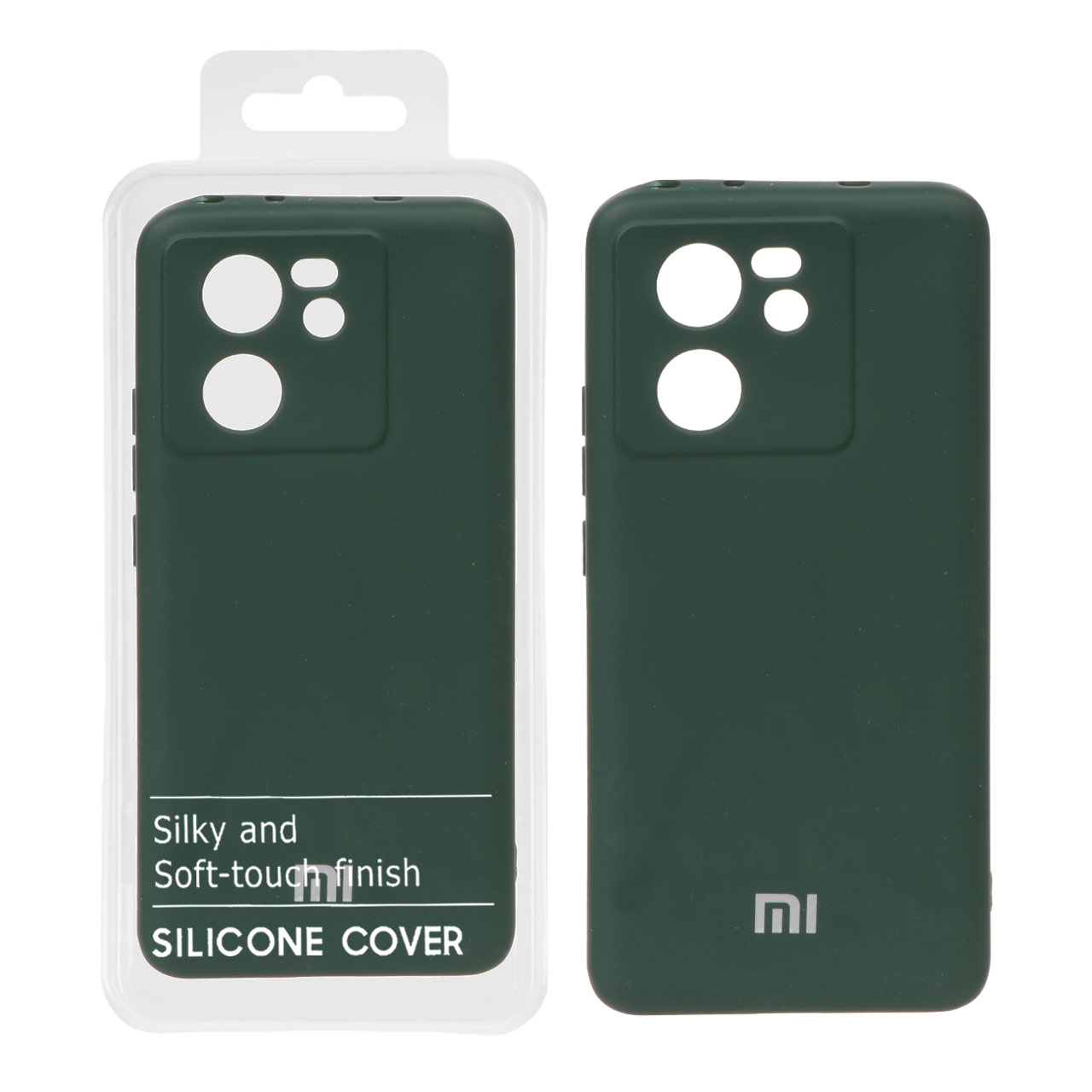 قاب نیو سیلیکون محافظ لنزدار RFF مدل Xiaomi Mi 13t / 13t Pro - سبز تیره (پک دار)