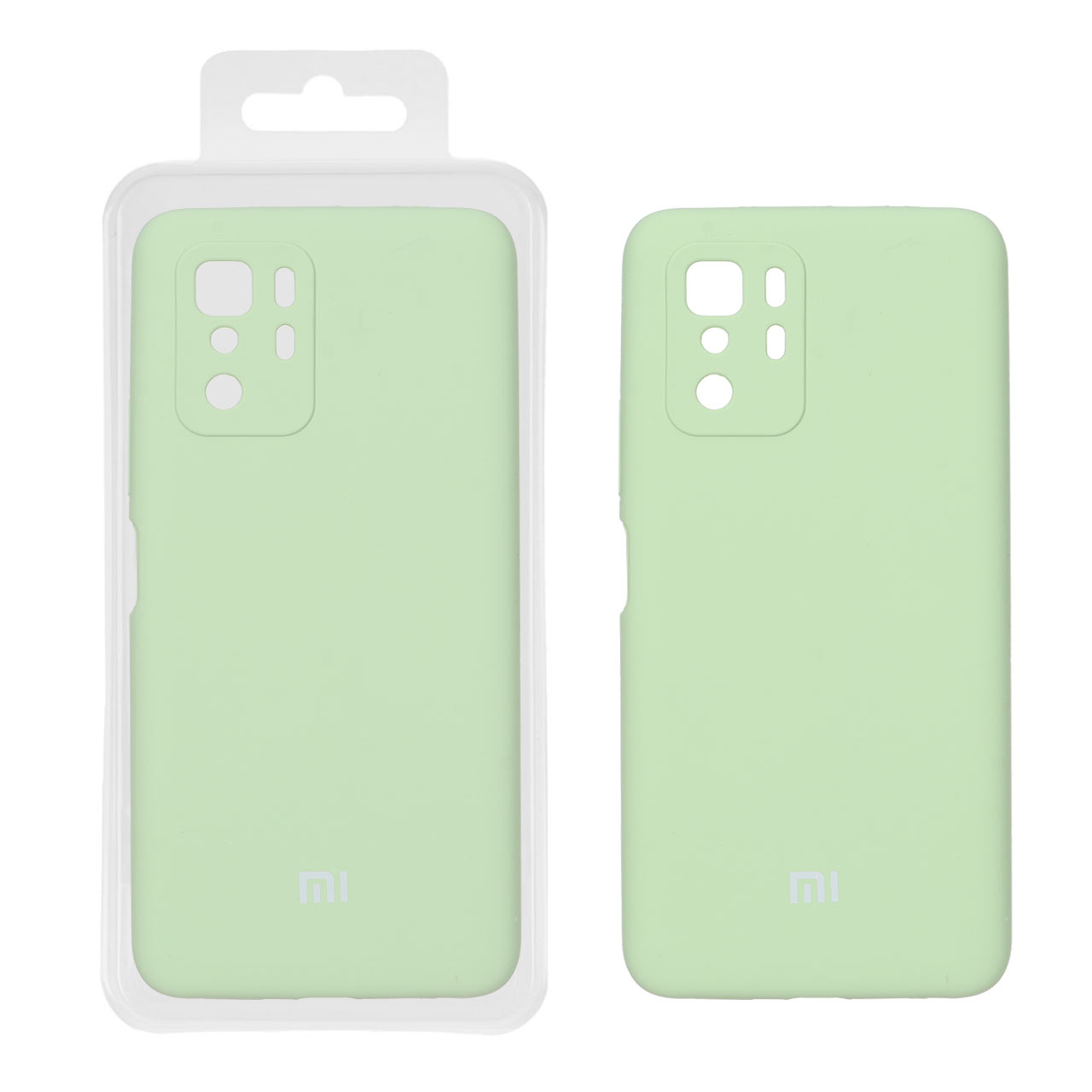 قاب سیلیکونی پاک کنی اورجینال درجه یک Xiaomi Poco X3 GT / Redmi Note 10 Pro 5G - مغزپسته ای (پک دار)
