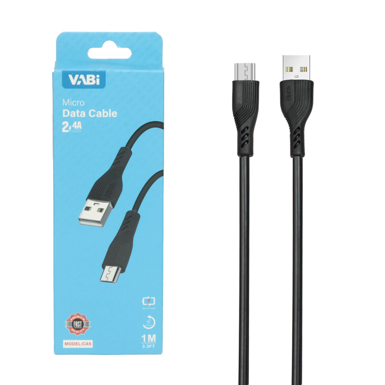 کابل شارژ اندروید VABI مدل CA5 - مشکی - DST (گارانتی شش ماهه)