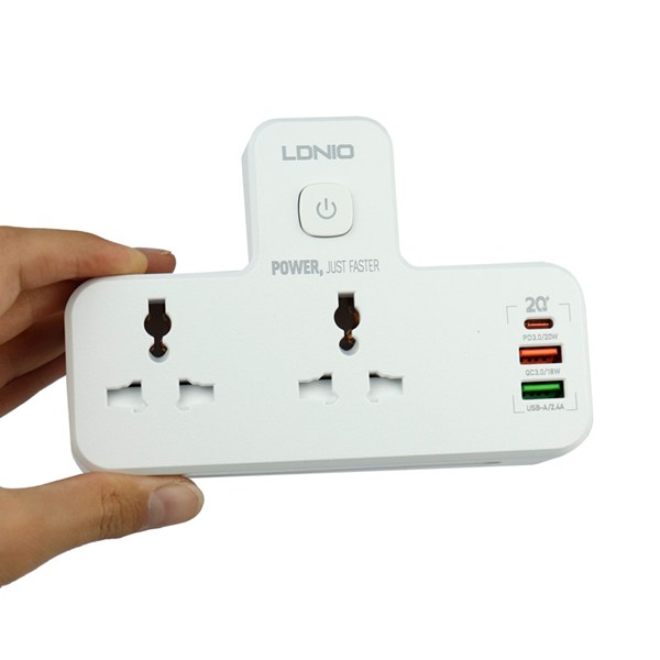 چند راهی 2 خانه الدینیو SC2311 + شارژر USB و Type-C