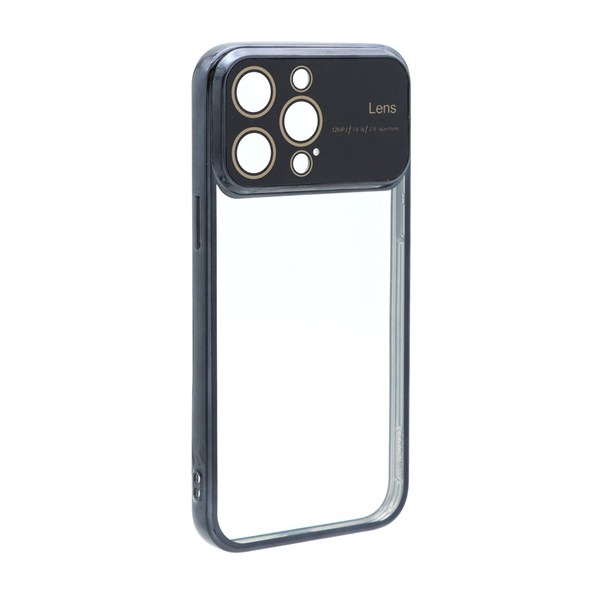 قاب دور رنگی محافظ لنز شیشه ای Apple iPhone 14 Pro Max - مشکی