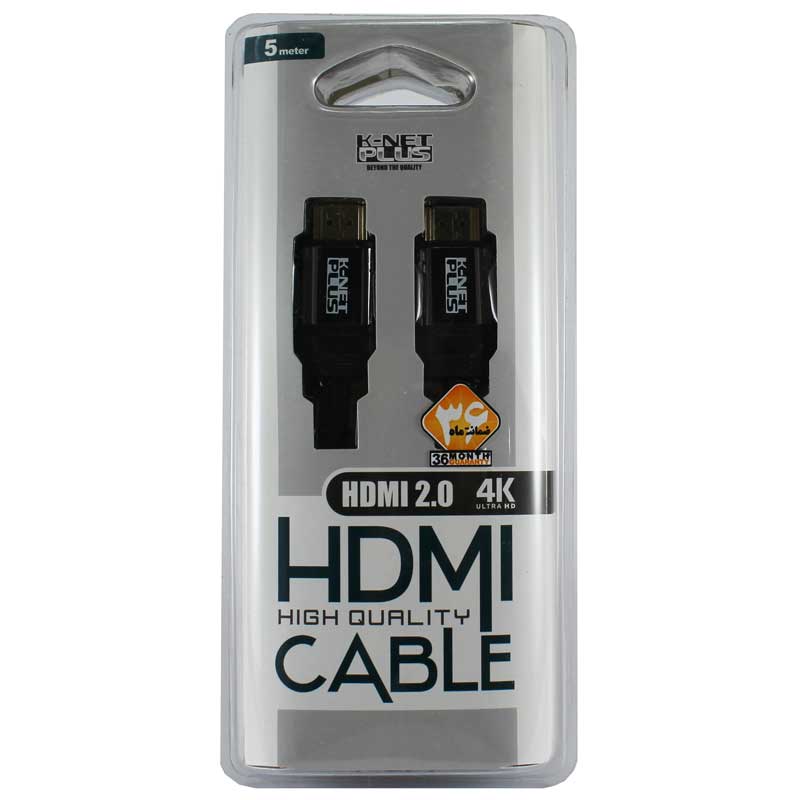 کابل HDMI 4K کی نت پلاس K-NET Plus طول 5 متر