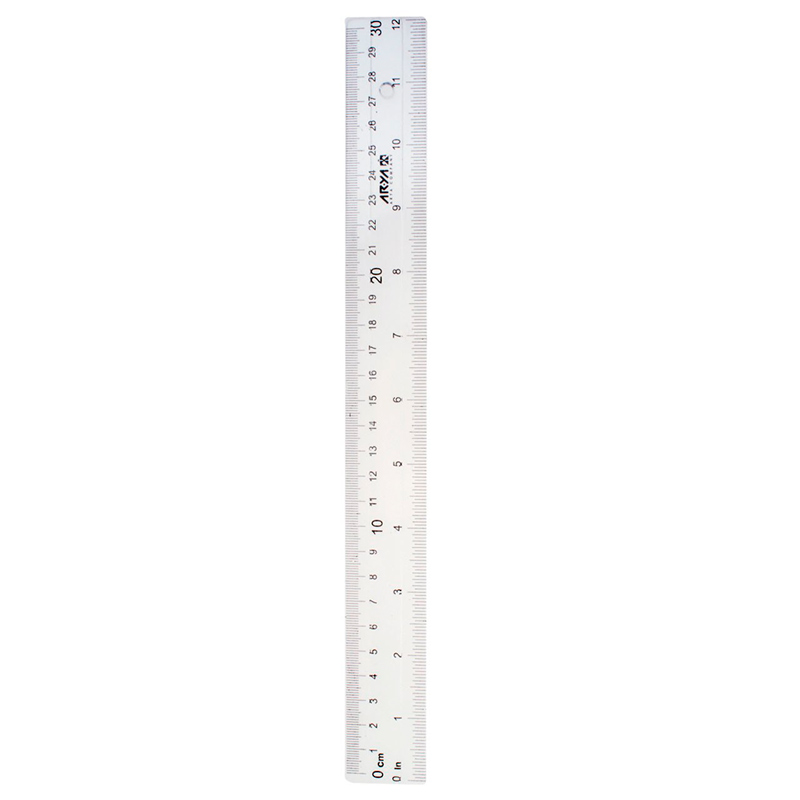 خط کش پلاستیکی آریا Arya 8031 30cm بسته 48 عددی