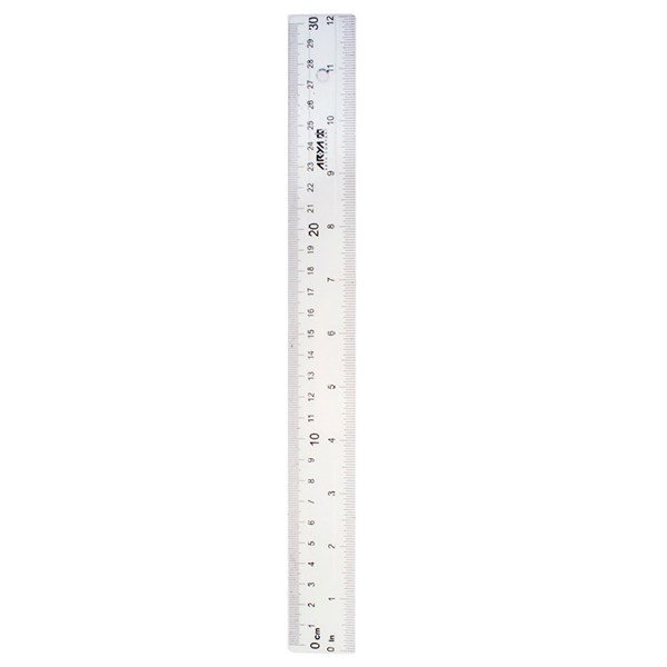 خط کش پلاستیکی آریا Arya 8031 30cm بسته 48 عددی