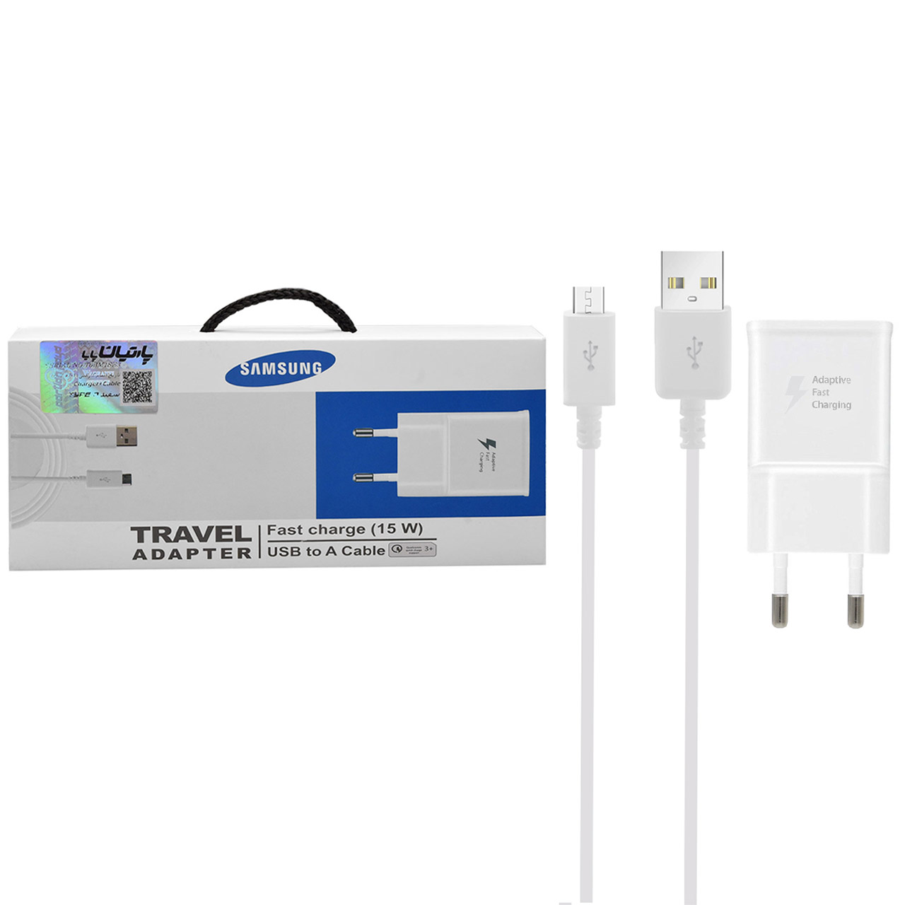 شارژر دیواری فست Samsung مدل EP-TA200 همراه کابل اندروید - مشکی (کارکرده)