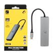 هاب 6 پورت KF SENIOR USB-C مدل A-300 - خاکستری (کارکرده)