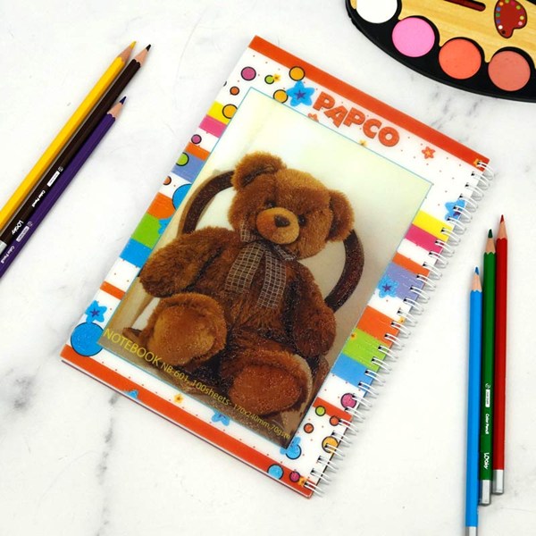 دفتر سیمی 100 برگ طرح فانتزی پاپکو Papco NB-601