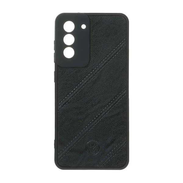 قاب طرح چرم مورب Samsung Galaxy S21 FE - مشکی