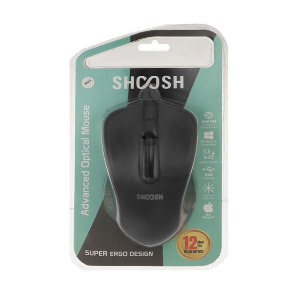 ماوس باسیم Shoosh مدل M21 - مشکی - SMO