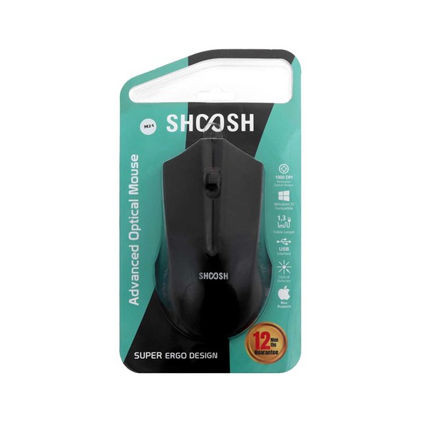 ماوس باسیم Shoosh مدل M24 - مشکی - SMO