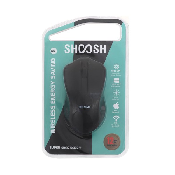 ماوس بی سیم Shoosh مدل M21W - مشکی - SMO