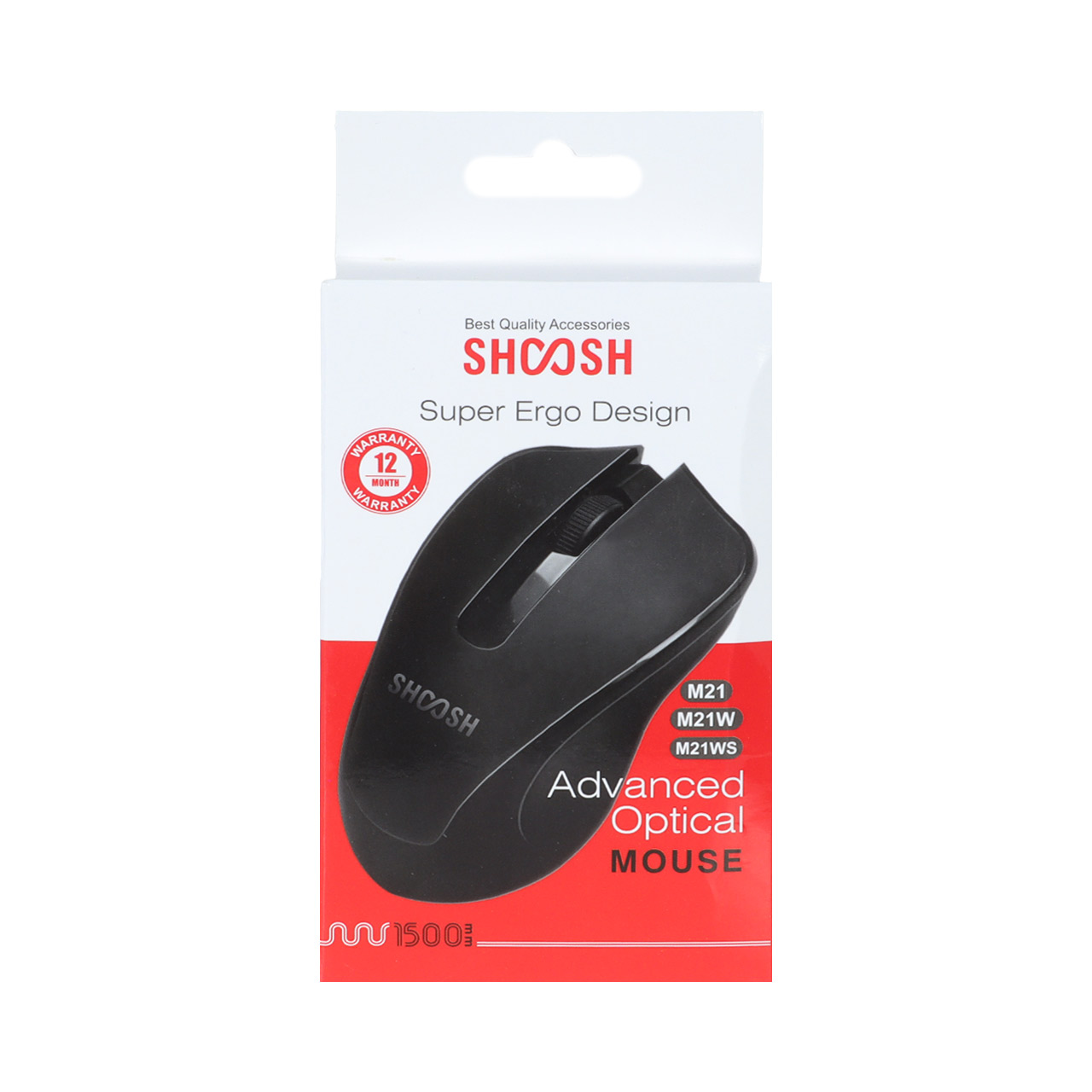 ماوس بی سیم Shoosh مدل M21W - مشکی - SMO