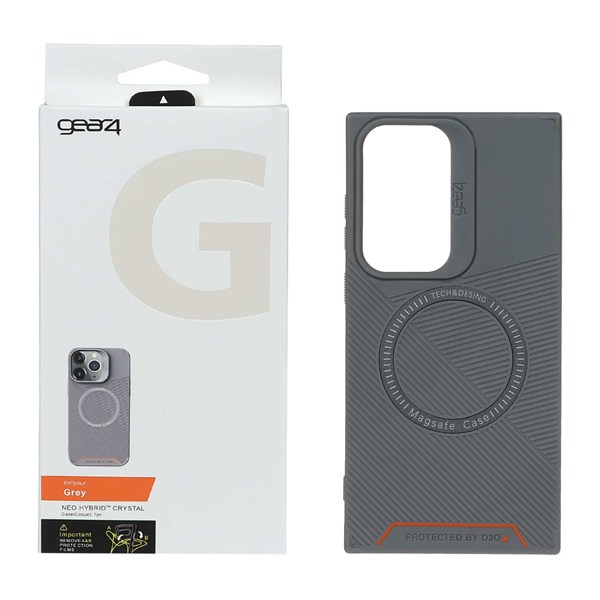 قاب اورجینال Magsafe Gear4 D30 مدل Samsung Galaxy S23 Ultra - خاکستری (پک دار)