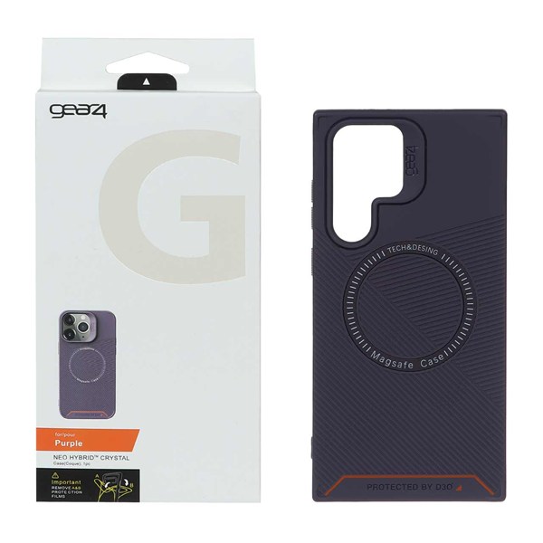 قاب اورجینال Magsafe Gear4 D30 مدل Samsung Galaxy S22 Ultra - بنفش (پک دار)