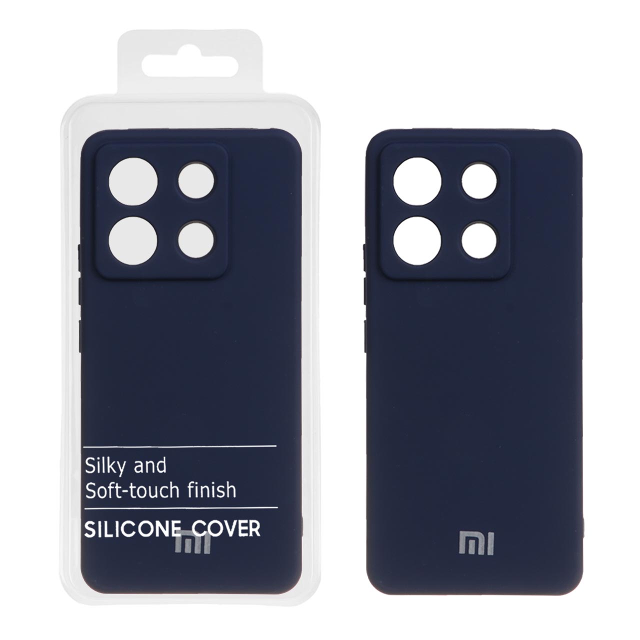 قاب نیو سیلیکون محافظ لنزدار RFF مدل Xiaomi Redmi Note 13 Pro 5G / Poco X6 5G - سرمه ای (پک دار)