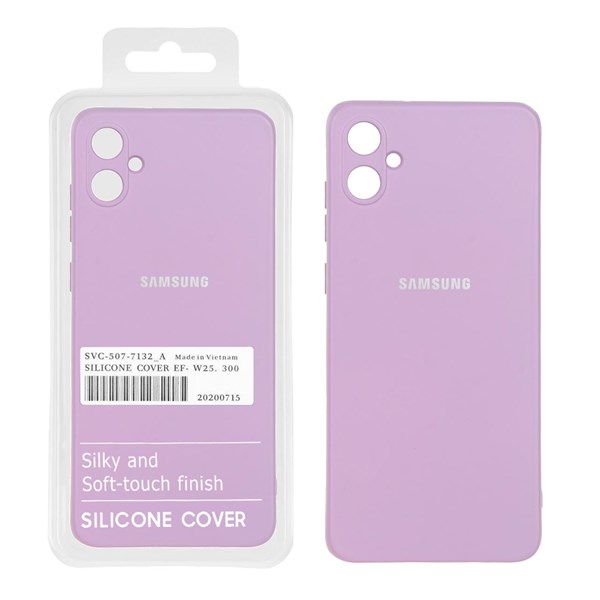 قاب نیو سیلیکون محافظ لنزدار RFF مدل Samsung A05 - یاسی (پک دار)