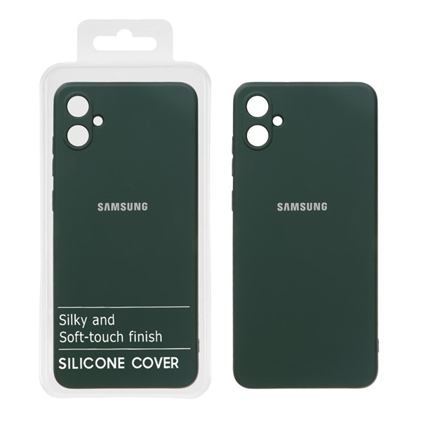 قاب نیو سیلیکون محافظ لنزدار RFF مدل Samsung A05 - سبز تیره (پک دار)