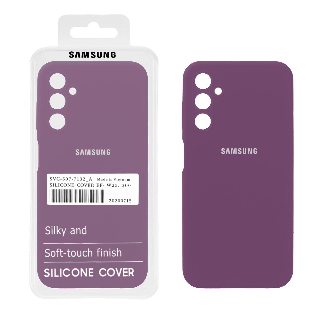 قاب سیلیکونی پاک کنی اورجینال درجه یک Samsung Galaxy A25 5G - ارغوانی (پک دار)
