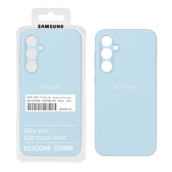 قاب سیلیکونی پاک کنی اورجینال درجه یک Samsung Galaxy S23 FE - آبی آسمانی (پک دار)