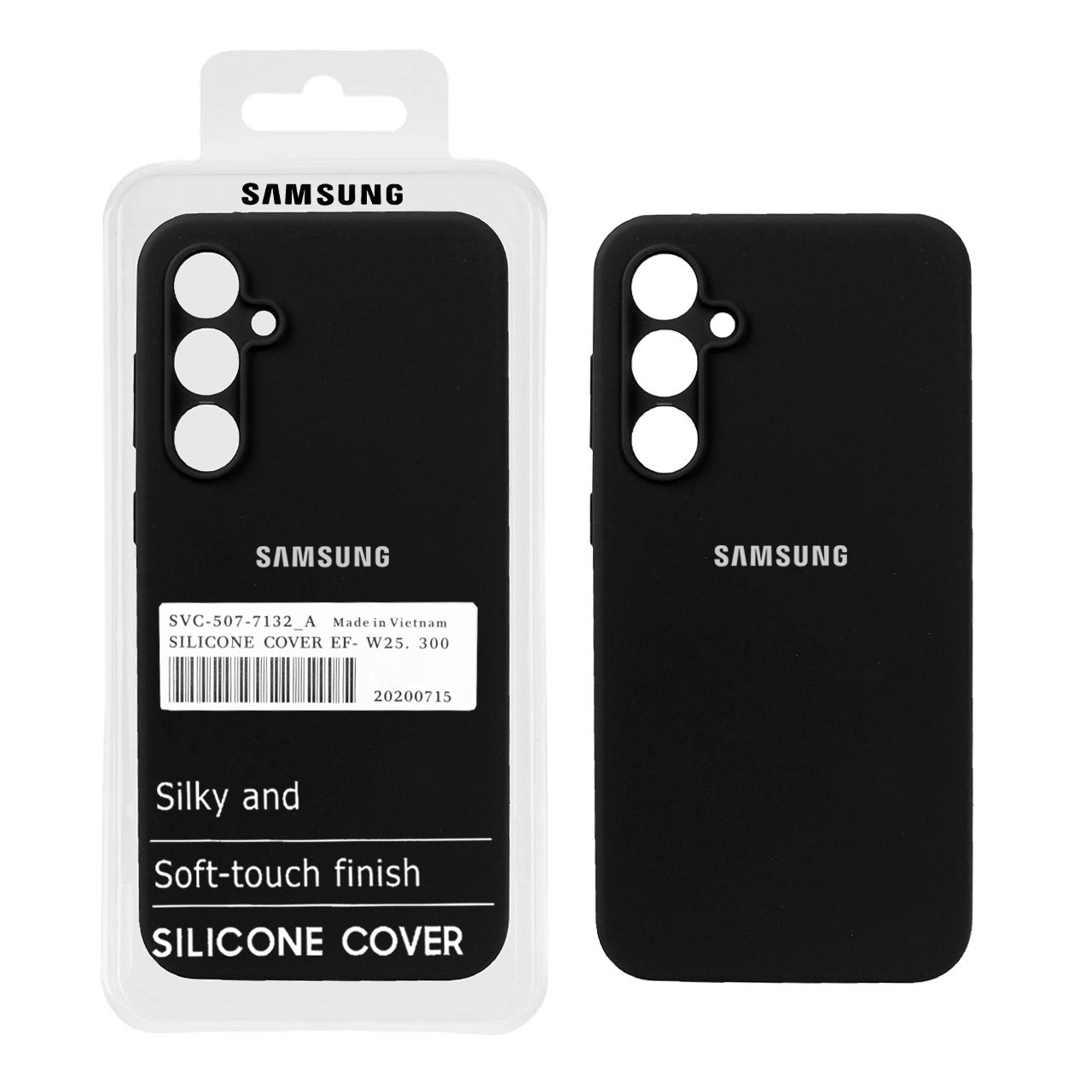 قاب سیلیکونی پاک کنی اورجینال درجه یک Samsung Galaxy S23 FE - مشکی (پک دار)