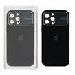قاب سیلیکونی اورجینال Auto Focus محافظ لنز شیشه ای Apple iPhone 15 Pro Max - مشکی خاکستری