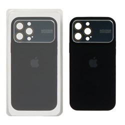 قاب سیلیکونی اورجینال Auto Focus محافظ لنز شیشه ای Apple iPhone 15 Pro Max - مشکی خاکستری