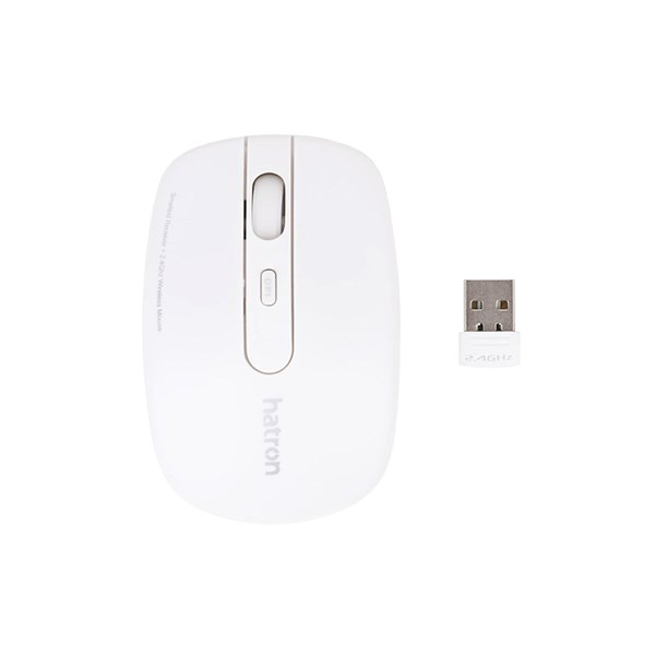 ماوس بی سیم Hatron مدل HMW112SL - سفید