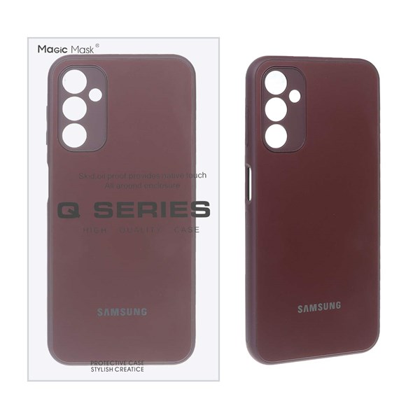 قاب اورجینال PVD ضدخش Magic Mask مدل Samsung Galaxy A14 - زرشکی (پک دار)