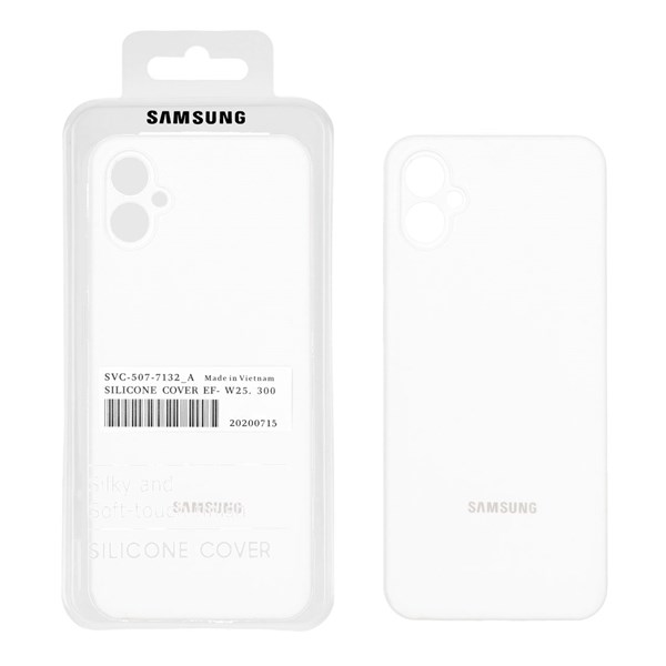 قاب سیلیکونی پاک کنی اورجینال درجه یک Samsung Galaxy A05 - سفید (پک دار)