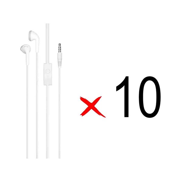 هندزفری باسیم Samsung مدل J2 - سفید (بسته 10 عددی)