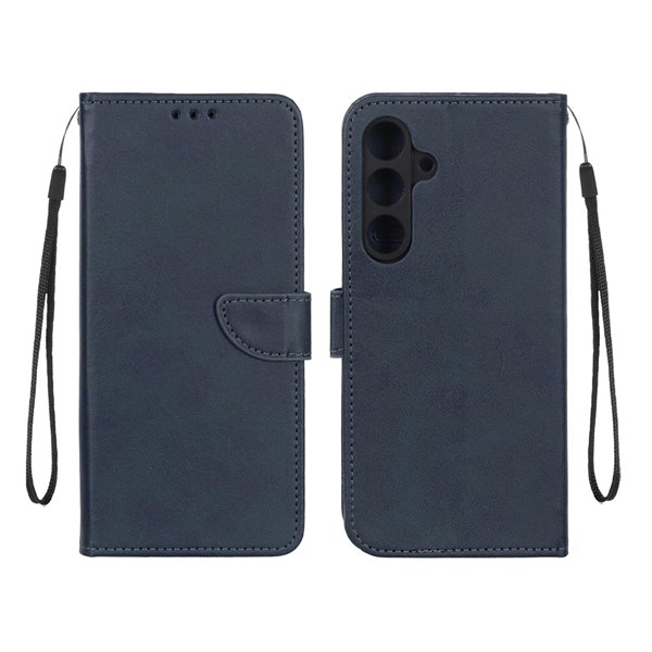 کیف چرمی موبایل مگنتی محافظ لنزدار Samsung Galaxy S25 FE - سرمه ای