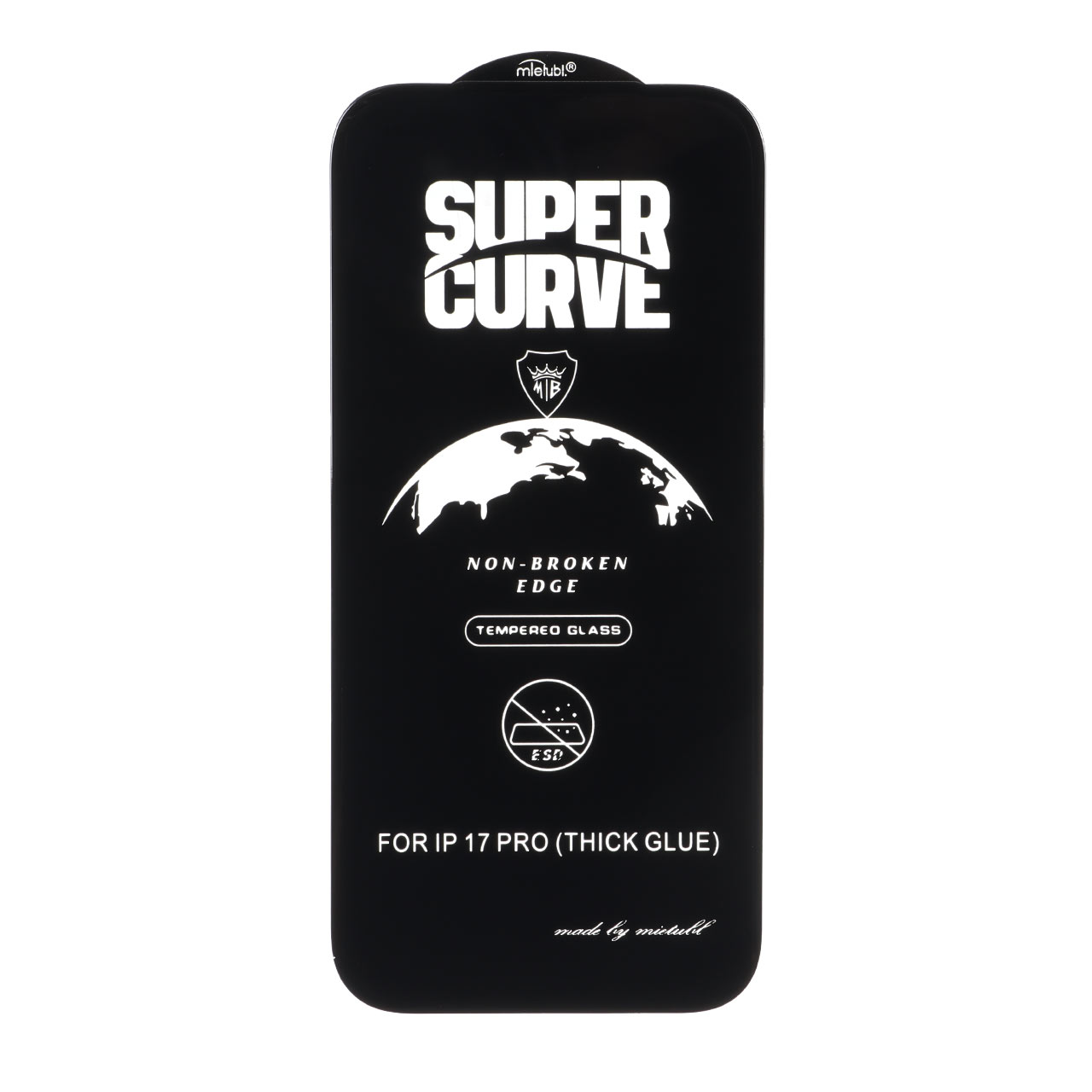 محافظ صفحه نمایش شیشه ای Full Cover ESD SUPER CURVE Mietubl مدل NTC - Apple iPhone 17 Pro